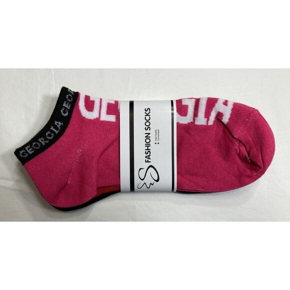 Georgia Bulldogs Socks 2-3Packs Ankle Socks, Women's 9-11, NCAA - Picture 5 of 9